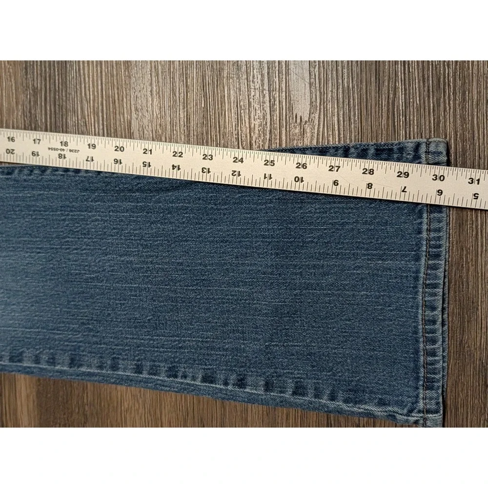 Levis 525 Nouveau Low Bootcut Jeans Womens 12M Medium Wash Blue Denim Stretch